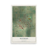 Map of Westhope, North Dakota, 12 x 18 inch unframed archival matte print