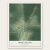 Wheatland, North Dakota map print, the full design