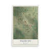 Map of Willow City, North Dakota, 12 x 18 inch unframed archival matte print