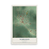 Map of Wimbledon, North Dakota, 12 x 18 inch unframed archival matte print