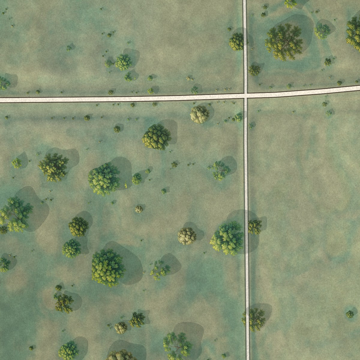 Second close-up of the map of Wolford, North Dakota print showing more streets and buildings