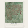 Bethany, Nebraska map print, the full design