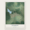 Champion, Nebraska map print, the full design