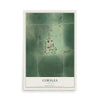 Map of Cornlea, Nebraska, 12 x 18 inch unframed archival matte print