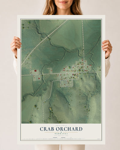 Map of Crab Orchard, Nebraska, 24 x 36 inch unframed archival matte print