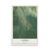 Map of Cushing, Nebraska, 12 x 18 inch unframed archival matte print