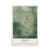 Map of Deshler, Nebraska, 12 x 18 inch unframed archival matte print