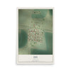 Map of Dix, Nebraska, 12 x 18 inch unframed archival matte print