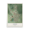 Map of Elwood, Nebraska, 12 x 18 inch unframed archival matte print