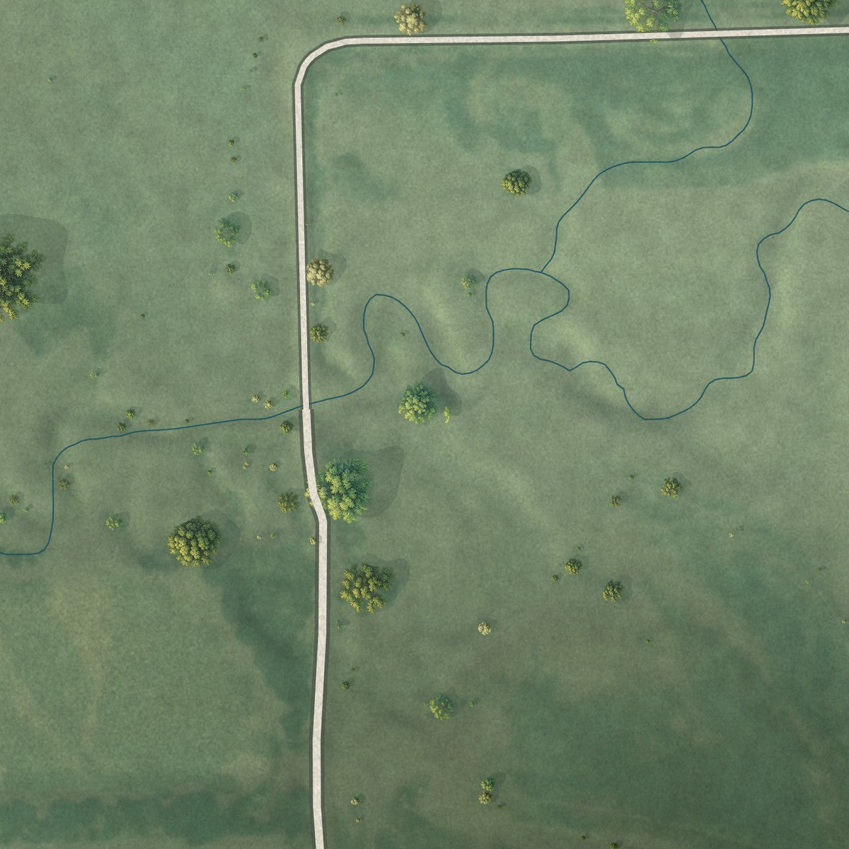 Second close-up of the map of Foster, Nebraska print showing more streets and buildings