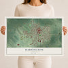 Map of Hartington, Nebraska, 12 x 18 inch unframed archival matte print