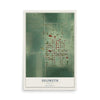 Map of Hildreth, Nebraska, 12 x 18 inch unframed archival matte print