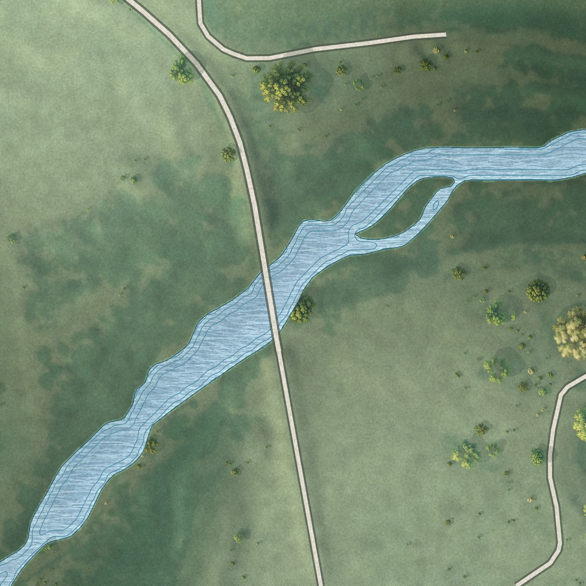 Second close-up of the map of Holbrook, Nebraska print showing more streets and buildings