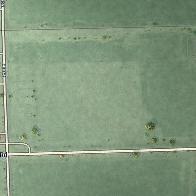 Second close-up of the map of Hordville, Nebraska print showing more streets and buildings