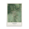 Map of Lebanon, Nebraska, 12 x 18 inch unframed archival matte print