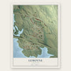 Lemoyne, Nebraska map print, the full design