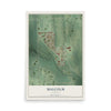 Map of Malcolm, Nebraska, 12 x 18 inch unframed archival matte print