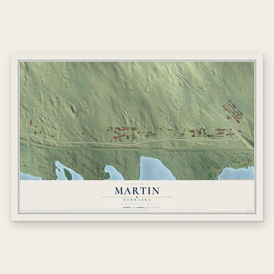 Martin, Nebraska map print, the full design