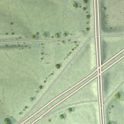 Close-up of the map of Melia, Nebraska print showing street and building detail