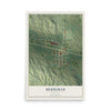 Map of Merriman, Nebraska, 12 x 18 inch unframed archival matte print