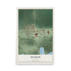 Map of Monroe, Nebraska, 12 x 18 inch unframed archival matte print