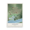 Map of North Bend, Nebraska, 12 x 18 inch unframed archival matte print