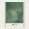 Preston, Nebraska map print, the full design