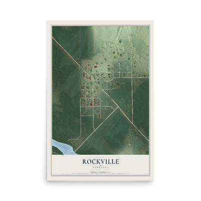 Map of Rockville, Nebraska, 12 x 18 inch unframed archival matte print
