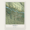 Seneca, Nebraska map print, the full design
