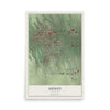 Map of Sidney, Nebraska, 12 x 18 inch unframed archival matte print