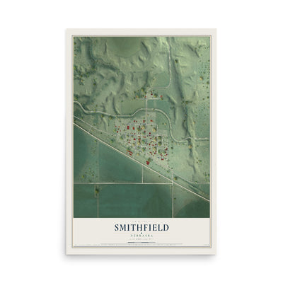 Map of Smithfield, Nebraska, 12 x 18 inch unframed archival matte print