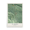 Map of St. Helena, Nebraska, 12 x 18 inch unframed archival matte print