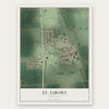 St. Libory, Nebraska map print, the full design