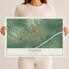 Map of Stanton, Nebraska, 12 x 18 inch unframed archival matte print