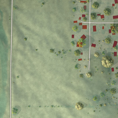 Second close-up of the map of Stapleton, Nebraska print showing more streets and buildings