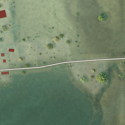 Second close-up of the map of Steinauer, Nebraska print showing more streets and buildings