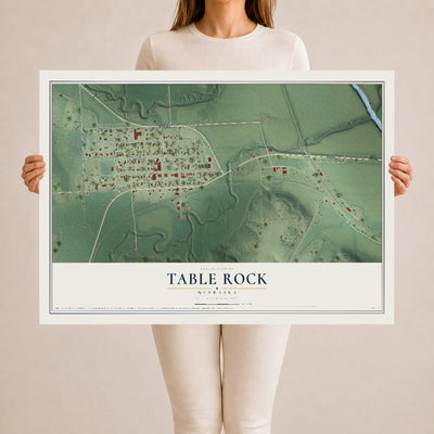 Map of Table Rock, Nebraska, 24 x 36 inch unframed archival matte print