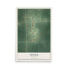 Map of Thayer, Nebraska, 12 x 18 inch unframed archival matte print