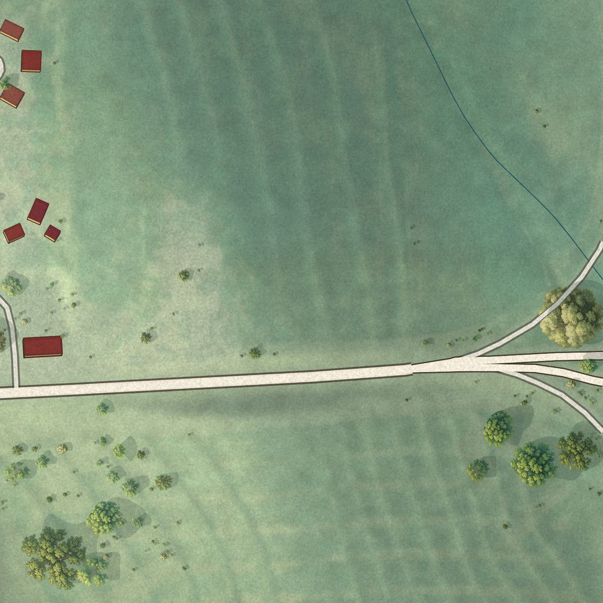 Second close-up of the map of Union, Nebraska print showing more streets and buildings