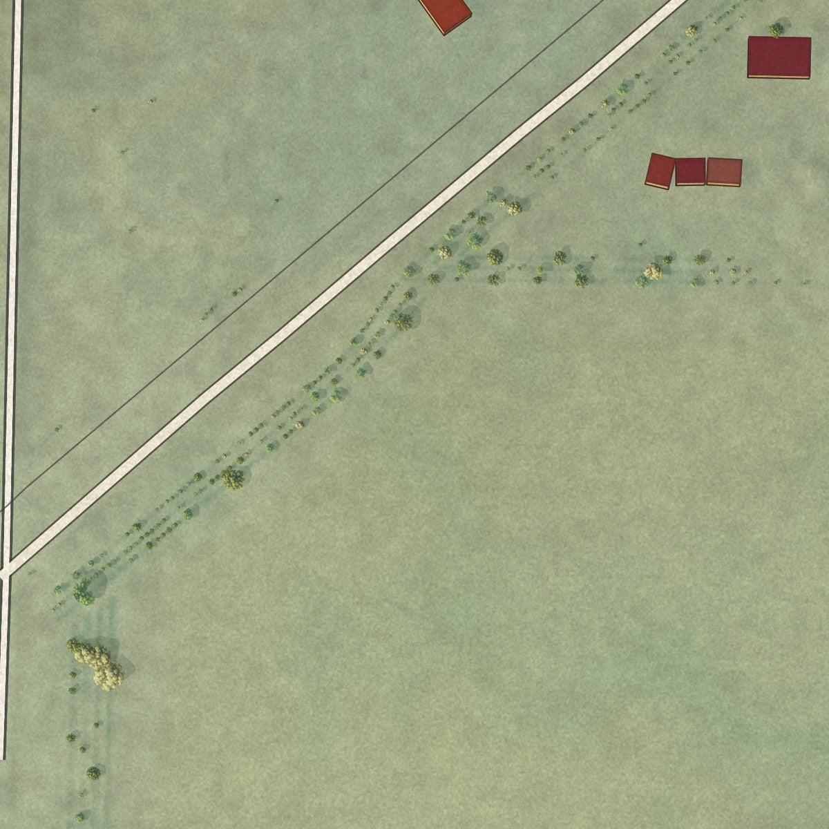 Second close-up of the map of Venango, Nebraska print showing more streets and buildings