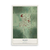 Map of Waco, Nebraska, 12 x 18 inch unframed archival matte print
