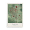 Map of Wakefield, Nebraska, 12 x 18 inch unframed archival matte print