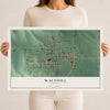 Map of Walthill, Nebraska, 12 x 18 inch unframed archival matte print