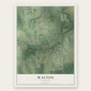 Walton, Nebraska map print, the full design