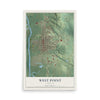 Map of West Point, Nebraska, 12 x 18 inch unframed archival matte print