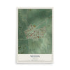 Map of Weston, Nebraska, 12 x 18 inch unframed archival matte print