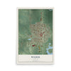 Map of Wilber, Nebraska, 12 x 18 inch unframed archival matte print