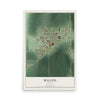 Map of Wilcox, Nebraska, 12 x 18 inch unframed archival matte print