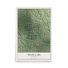 Map of Wood Lake, Nebraska, 12 x 18 inch unframed archival matte print