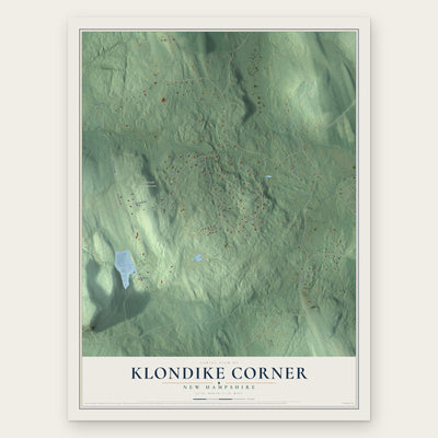 Klondike Corner, New Hampshire map print, the full design